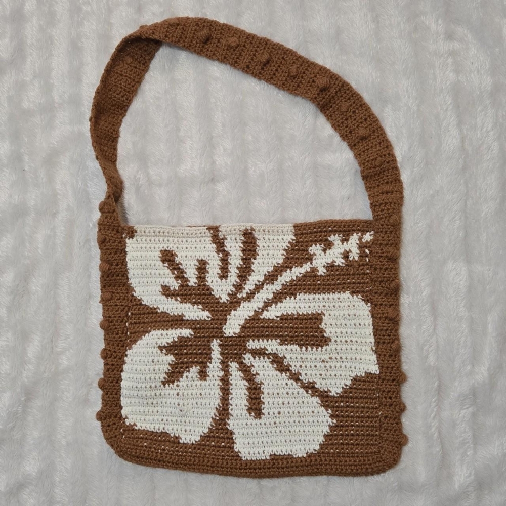 Crocheted Hibiscus Bag